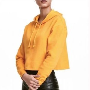 H&M Cropped Mustard Yellow Hoodie
